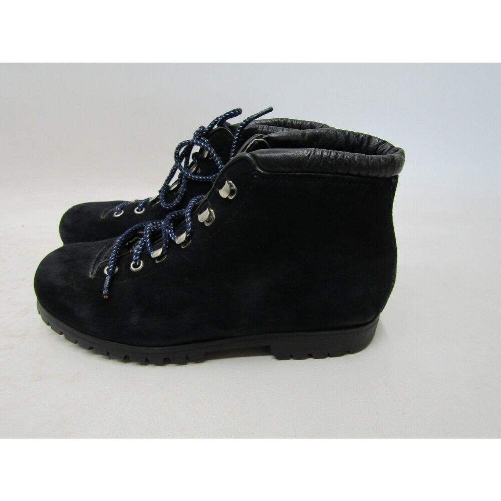 The Alps Womens Size 7 N Narrow Width Black Suede Hiking Mountaineering Boots